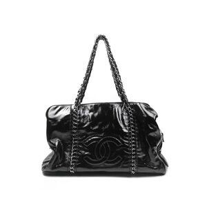 Chanel Black Leather Tote Bag